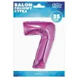 balon foliowy cyfra 7 rozowy godan 14 dgt