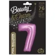 balon foliowy cyfra 7 rozowy satynowy godan 30 dgt