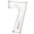 balon foliowy cyfra 7 satynowy bialy amscan 34 dgt