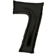 balon foliowy cyfra 7 satynowy czarny amscan 34 dgt