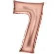 balon foliowy cyfra 7 satynowy rozowe zloto amscan 34 dgt