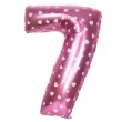balon foliowy cyfra 7 serduszka rozowy oem 16 dgt