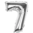 balon foliowy cyfra 7 srebrny boland 14 dgt