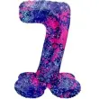 balon foliowy cyfra 7 stojaca galaxy splash folat 17 dgt