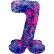 balon foliowy cyfra 7 stojaca galaxy splash folat 28 dgt