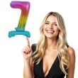 balon foliowy cyfra 7 stojaca teczowy godan 15 dgt