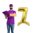 balon foliowy cyfra 7 stojaca zloty dekoracjepolska 15 dgt