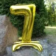 balon foliowy cyfra 7 stojaca zloty dekoracjepolska 30 dgt