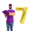 balon foliowy cyfra 7 zloty partypal 16 dgt