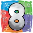 balon foliowy cyfra 8 amscan 18 sqr