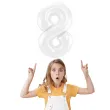 balon foliowy cyfra 8 bialy jix 40 dgt