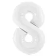 balon foliowy cyfra 8 bialy partydeco 39 dgt