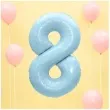 balon foliowy cyfra 8 blekitny partydeco 34 dgt