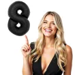 balon foliowy cyfra 8 czarny funny fashion 40 dgt