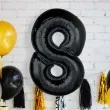balon foliowy cyfra 8 czarny godan 36 dgt