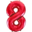 balon foliowy cyfra 8 czerwony unique 34 dgt