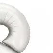 balon foliowy cyfra 8 dekoracja na urodziny srebrny matowy 34 dgt
