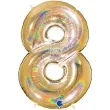 balon foliowy cyfra 8 holo zloty grabo 40 dgt