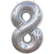 balon foliowy cyfra 8 holograficzna srebrny partypal 40 dgt