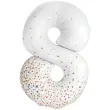 balon foliowy cyfra 8 holograficzne grochy bialy oaktree 34 dgt