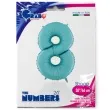 balon foliowy cyfra 8 niebieski pastel grabo 26 dgt