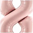 balon foliowy cyfra 8 pastel rozowy jasny partydeco 34 dgt