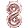 balon foliowy cyfra 8 rozowe zloto partydeco 14 dgt