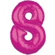 balon foliowy cyfra 8 rozowy amscan 26 dgt