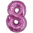 balon foliowy cyfra 8 rozowy godan 14 dgt