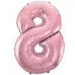 balon foliowy cyfra 8 rozowy jasny godan 45 dgt