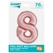 balon foliowy cyfra 8 rozowy matowy godan 30 dgt