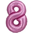 balon foliowy cyfra 8 rozowy satynowy godan 30 dgt