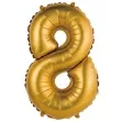 balon foliowy cyfra 8 satynowa zloty godan 14 dgt