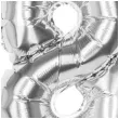 balon foliowy cyfra 8 srebrny boland 14 dgt