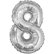balon foliowy cyfra 8 srebrny godan 14 dgt