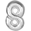 balon foliowy cyfra 8 srebrny godan 36 dgt