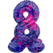 balon foliowy cyfra 8 stojaca galaxy splash folat 28 dgt