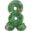 balon foliowy cyfra 8 stojaca hawajskie party folat 28 dgt