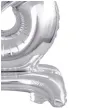 balon foliowy cyfra 8 stojaca srebrny godan 15 dgt