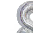 balon foliowy cyfra 8 stojaca srebrny holograficzny godan 28 dgt