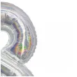balon foliowy cyfra 8 stojaca srebrny holograficzny godan 28 dgt