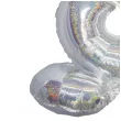balon foliowy cyfra 8 stojaca srebrny holograficzny godan 28 dgt