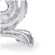 balon foliowy cyfra 8 stojaca srebrny partydeco 27 dgt