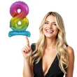 balon foliowy cyfra 8 stojaca teczowy godan 15 dgt
