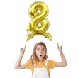 balon foliowy cyfra 8 stojaca zloty dekoracjepolska 30 dgt