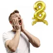 balon foliowy cyfra 8 stojaca zloty dekoracjepolska 30 dgt