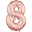 balon foliowy cyfra 8 szampanski amscan 26 dgt