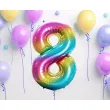 balon foliowy cyfra 8 teczowy godan 34 dgt