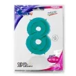 balon foliowy cyfra 8 turkusowy grabo 40 dgt