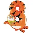 balon foliowy cyfra 8 tygrysek pomaranczowy oem 16 dgt